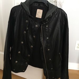 Free People Vegan leather jacket L NWT